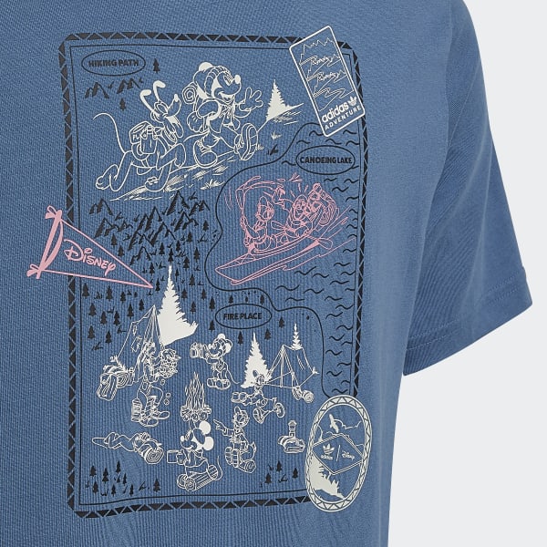 Azul Camiseta Disney Mickey and Friends