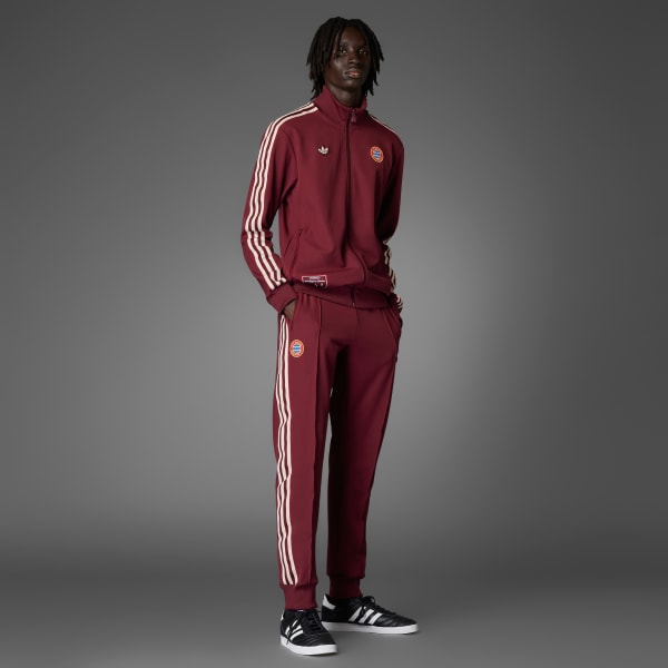 Burgundy FC Bayern Terrace Icons Track Top