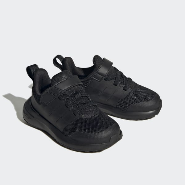 Schwarz FortaRun 2.0 Cloudfoam Elastic Lace Top Strap Schuh