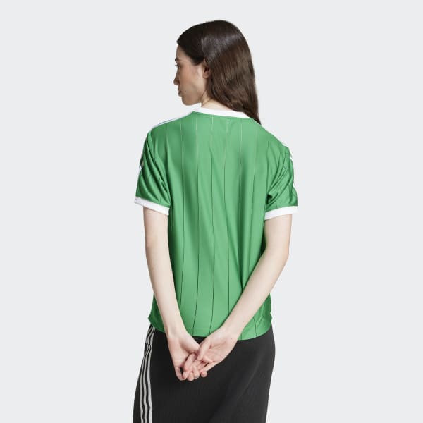 ★★Adairs★★ 3S Pinstripe Tee Deep Green IY7230 adidas Adicolor 3-Stripes Pinstripe Tee - Green | adidas