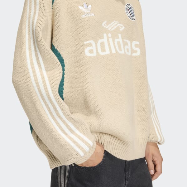 adidas ADICOLOR BLOKECORE PULLOVER UNISEX - Beige | adidas Singapore