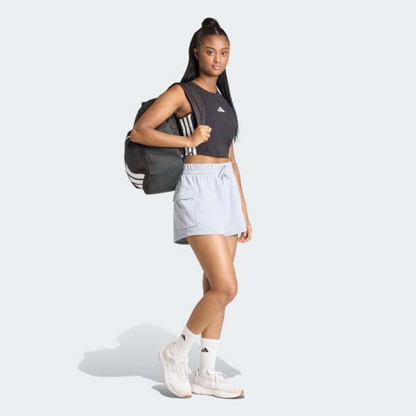 Plomo Shorts Cargo Essentials Logo Pequeño Felpa Francesa