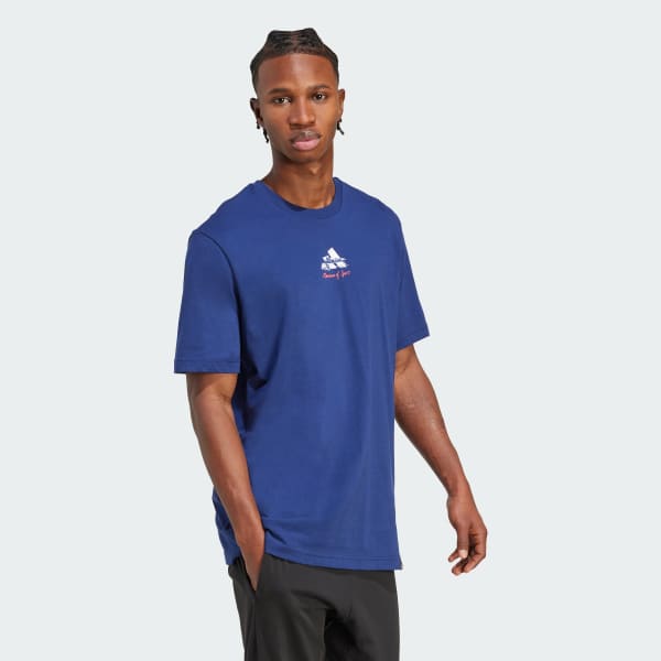 adidas Memories Of Sport Gallery Graphic Tee - Blue | Free