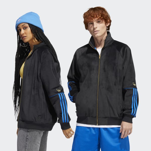 Negro Campera Deportiva Tyshawn Terciopelo (Unisex)