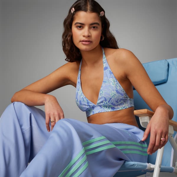 Azul Top sujetador Allover Print