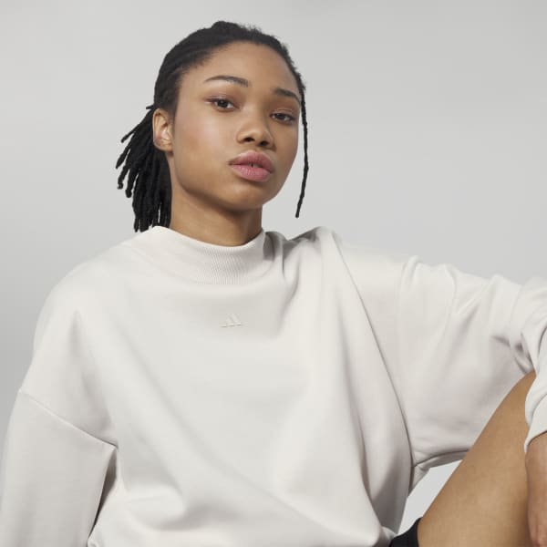 White crew neck sweatshirt new arrivals