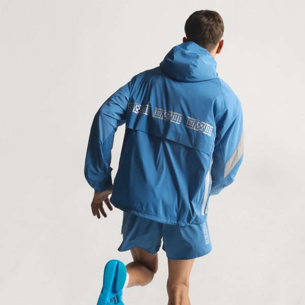 Mavi Adizero Ekiden Rüzgarlık