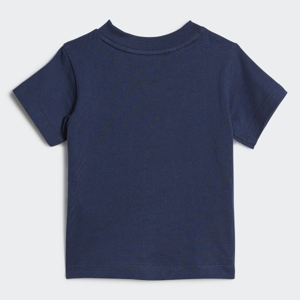 Bleu Ensemble t-shirt et short Trefoil FUH57