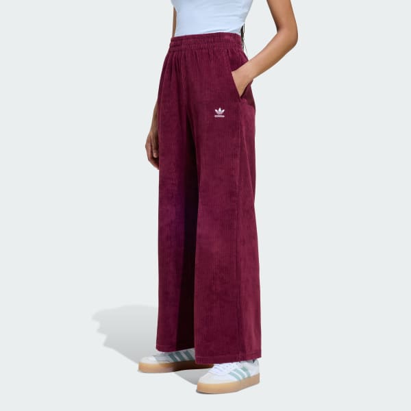 Burgundy ESSENTIALS CHENILE TRACK PANTS