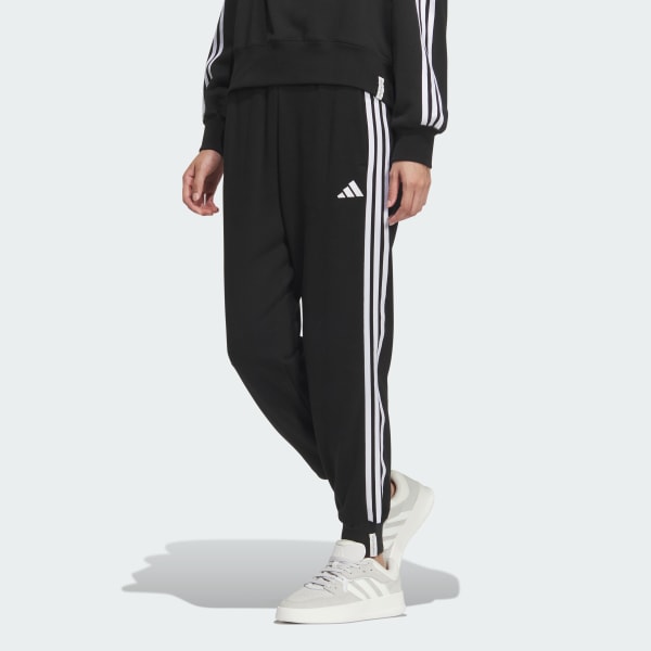 Black 에센셜+ 3S 프렌치 테리 테이퍼드 팬츠