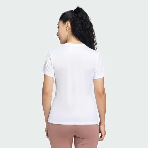 White Adizero Essentials Running Tee
