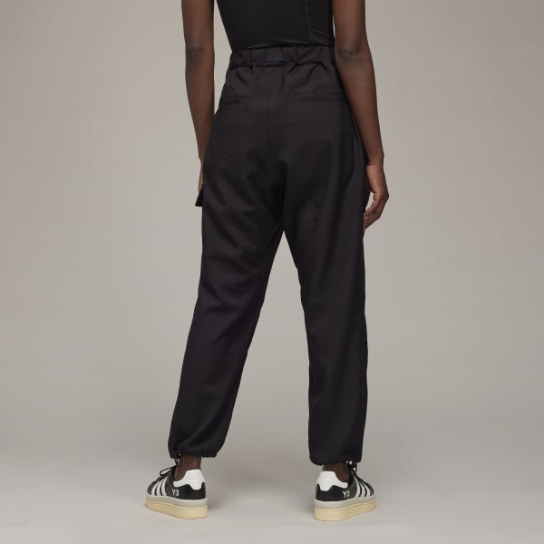 Svart Y-3 Classic Sport Uniform Cargo Tracksuit Bottoms RO312