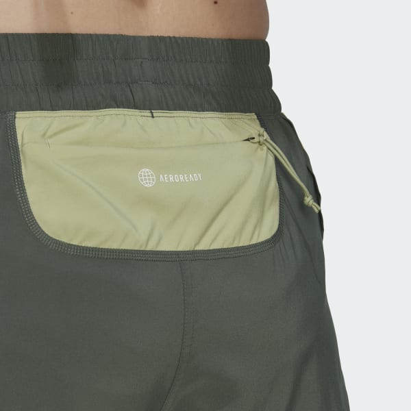 Zielony Run Icons 3-Stripes Running Shorts EBT22
