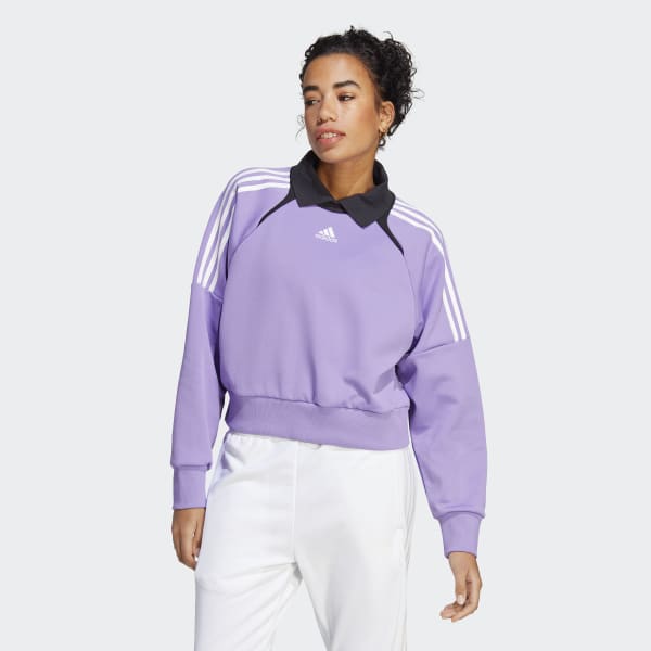 Adidas Women's Tiro Suit Up Track Sweatshirt, XL, Violet Fusion