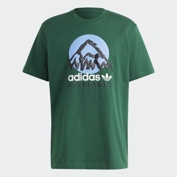 Verde Polo Estampado adidas Adventure Mountain