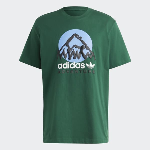 Groen adidas Adventure Mountain Front T-shirt