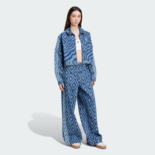 adidas x FARM Rio Denim Track Top Blue adidas Ireland