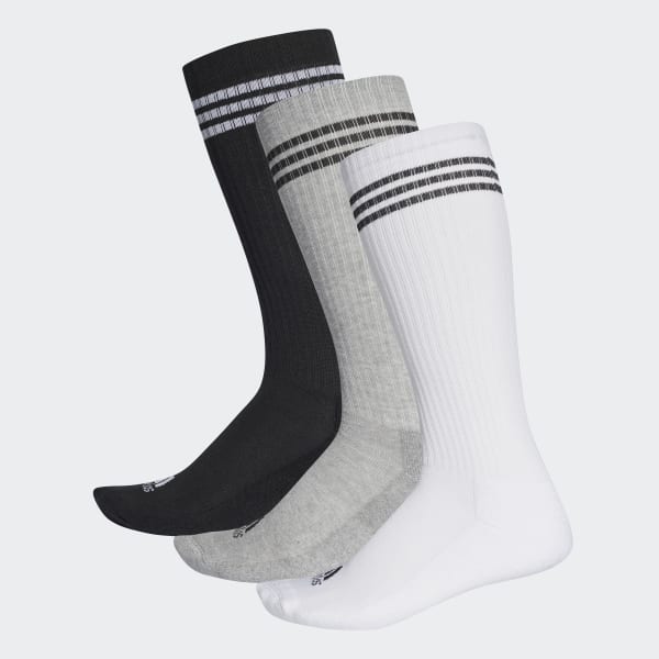 adidas 3Stripes Knee Socks 3 Pairs Multicolour adidas UK