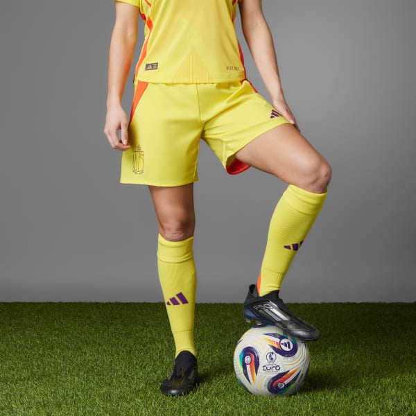 Amarillo Pantalón corto segunda equipación Bélgica 25 Authentic