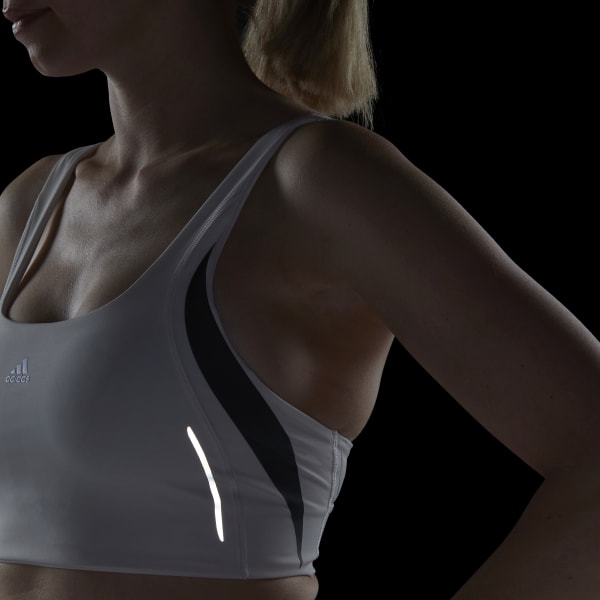 Blanco Top Deportivo HIIT Powerimpact Luxe Training Soporte Medio I9316