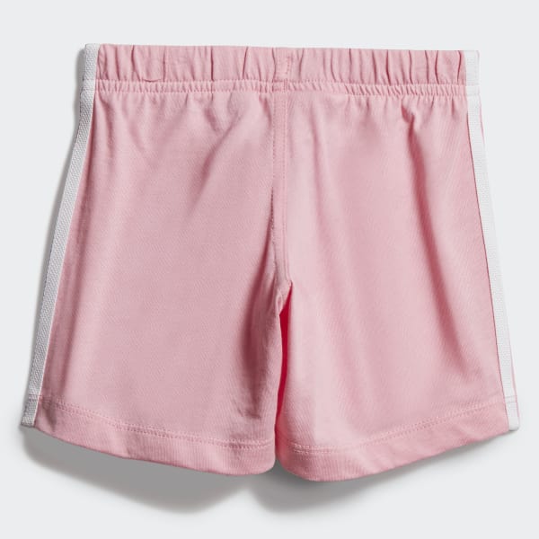 pink adidas trefoil shorts