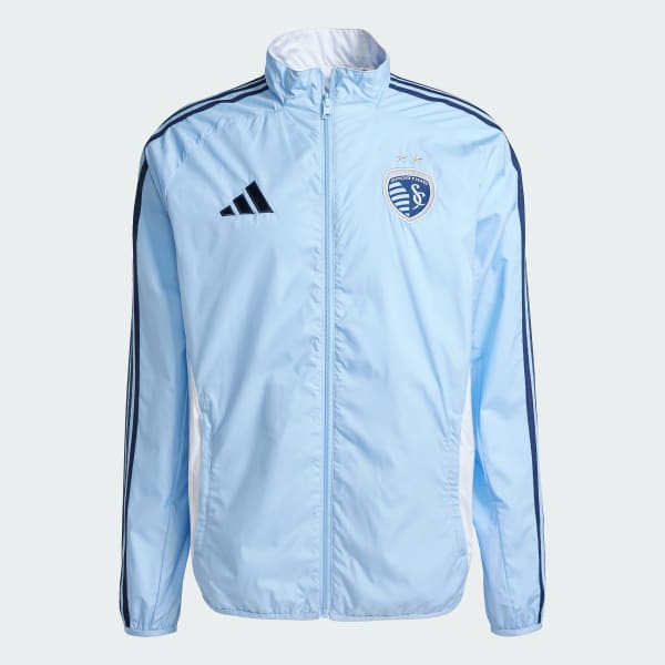 adidas Sporting Kansas City Reversible Anthem Jacket - Blue | Free