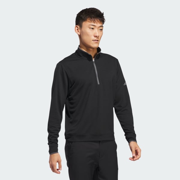 noir Haut demi-zip léger