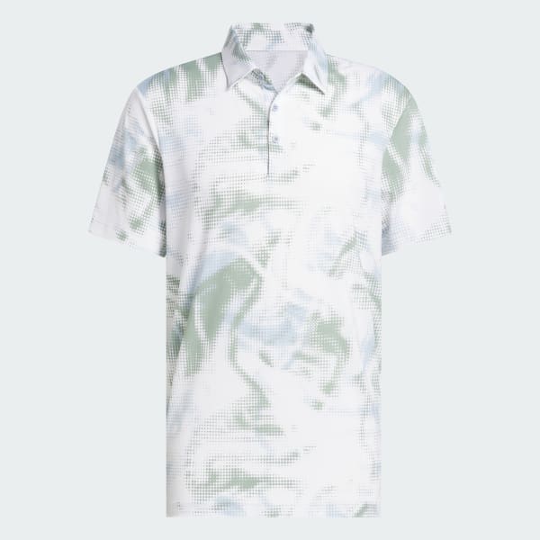 White Ultimate365 Printed Mesh Polo Shirt
