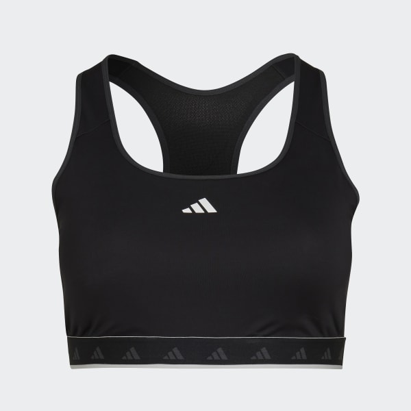 Black Hyperglam Powerreact Medium-Support Techfit Training Bra (Plus Size) BVS43