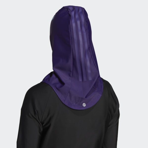 Purple 3-Stripes Swim Hijab