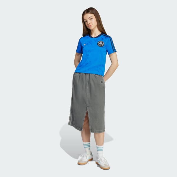 adidas Cropped Tee Kids - Blue | Free Shipping with adiClub