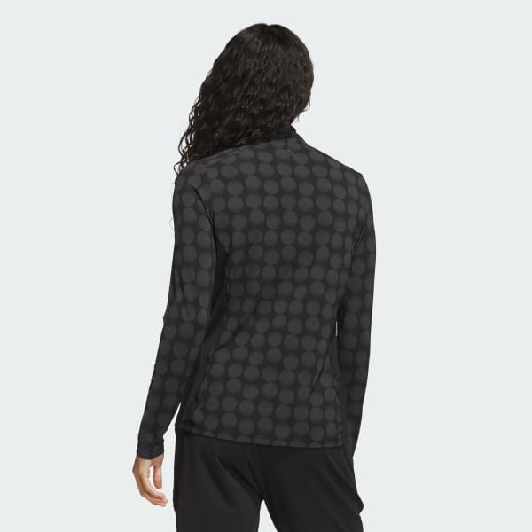 cerná Ultimate365 Printed Quarter-Zip Mock Polo Shirt