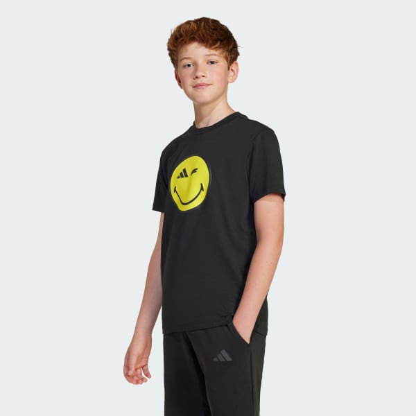 Black adidas x Smileyworld Graphics Tee Kids