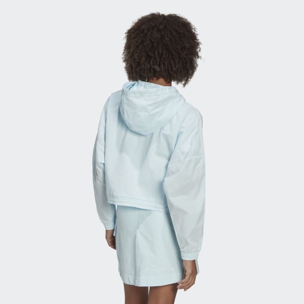 Blau Adicolor Classics Poplin Hooded Originals Kapuzenjacke