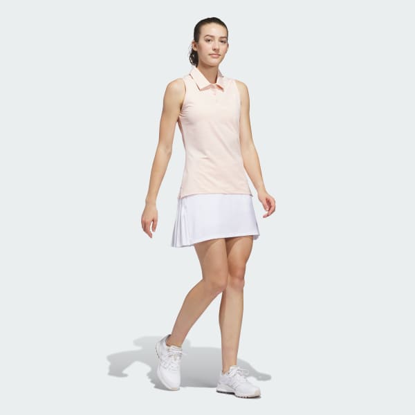 Pink ULTIMATE365 JACQUARD SLEEVELESS POLO Shirt