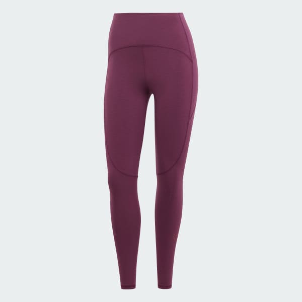 ADIDAS ORIGINALS ORIGINALS RIBBED CUFF LEGGINGS, Burgundy Women's Leggings