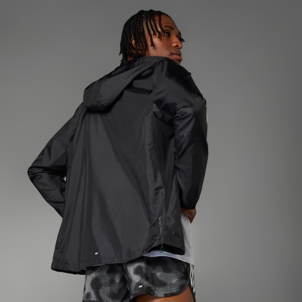 Siyah Own the Run 3-Stripes Jacket