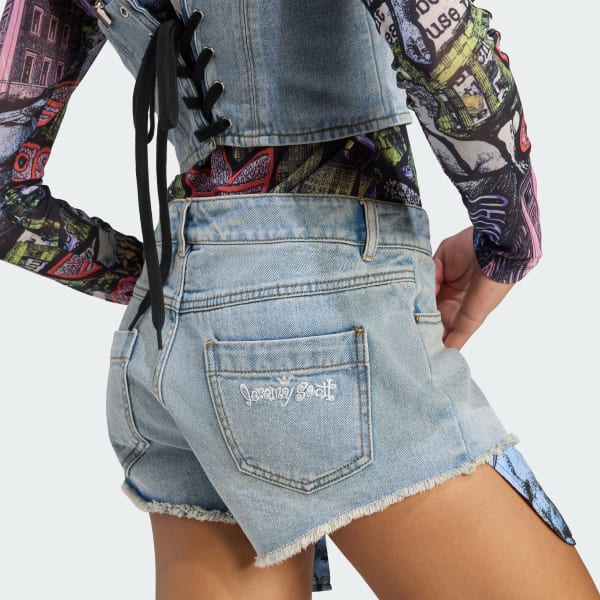 Shorts jeans adidas x Jeremy Scott Azul adidas adidas Brasil