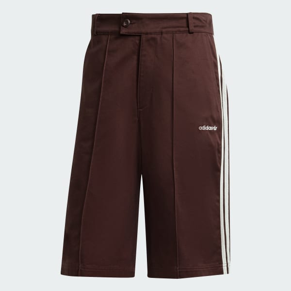 80s Loose Buttoned 3 Stripes 11 Inch Bermuda Shorts