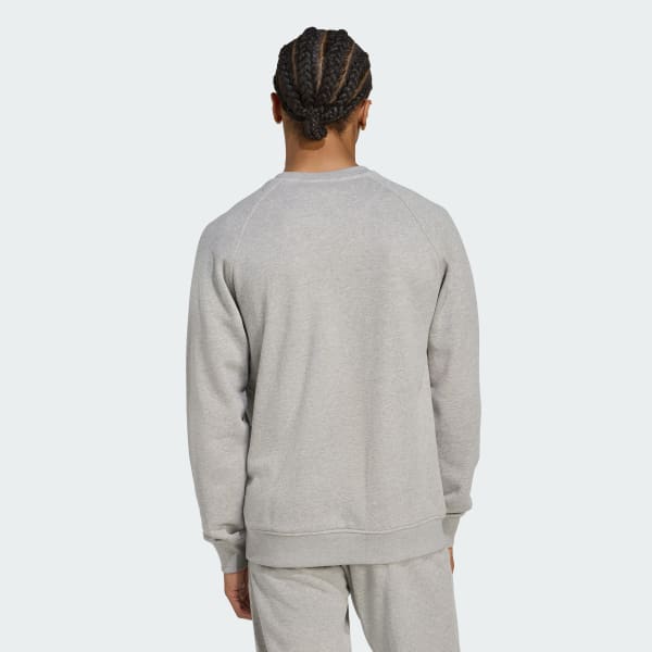 Grigio Felpa Trefoil Essentials French Terry Crew