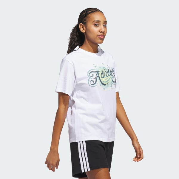 Blanco Playera Graphic aerografiada