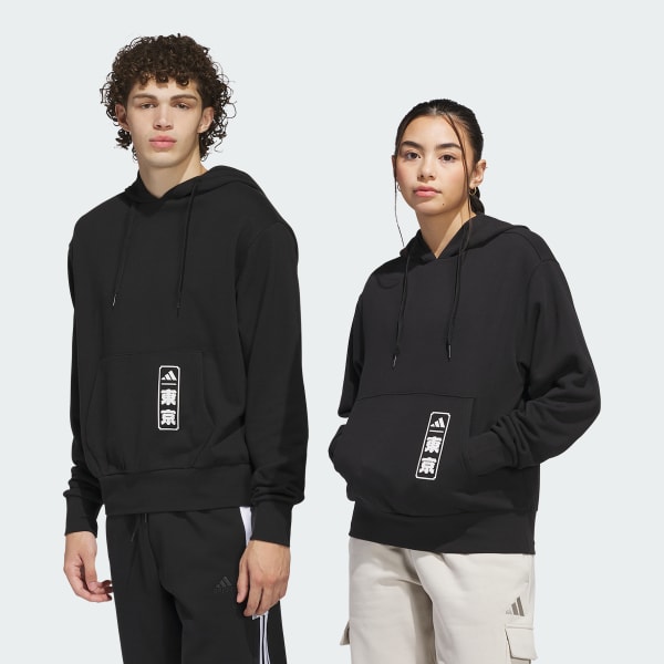 ブラック 富士山 東京パーカー（ジェンダーニュートラル）