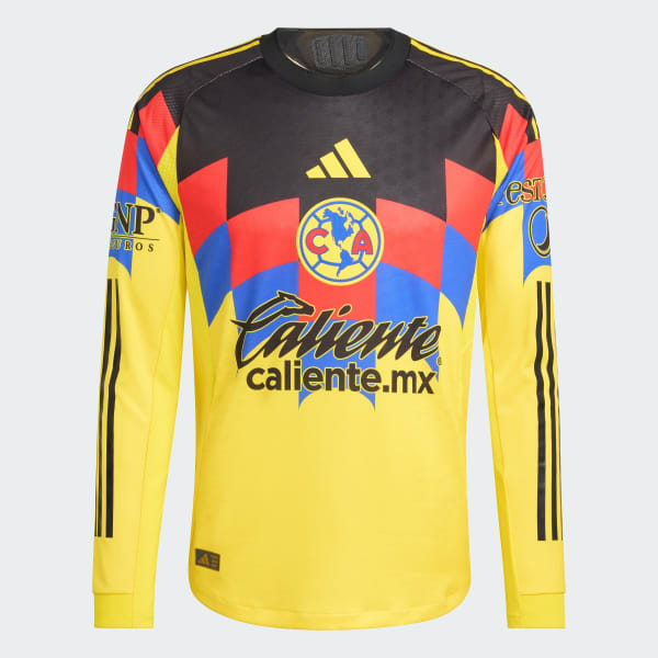 Amarillo Jersey auténtico Local Club América 25/26 manga larga