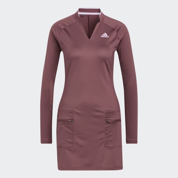 Burgundy Warp Knit Golf Dress O6772