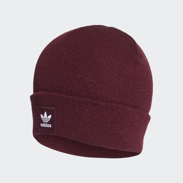 burgundy adidas beanie