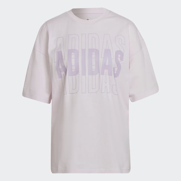 Pink Essentials Repeat adidas Logo Oversized T-Shirt