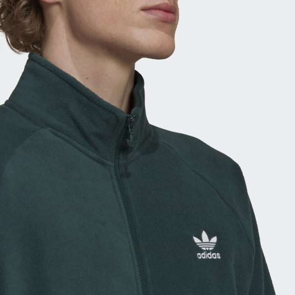 Zielony Adicolor Classics Trefoil Teddy Fleece Jacket T1547