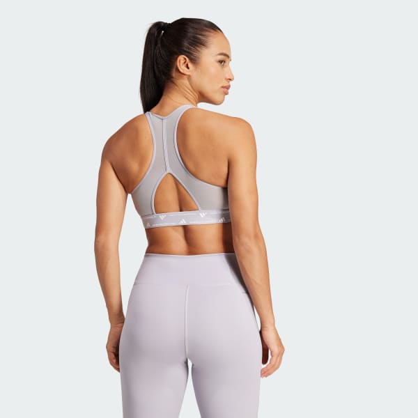 Grau Powerreact Training 3-Streifen Sport-BH