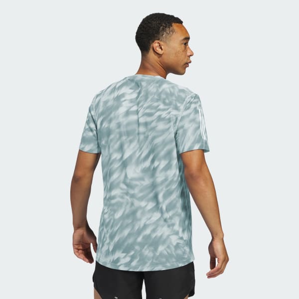 Turquesa Camiseta Own The Run con Estampado Integral