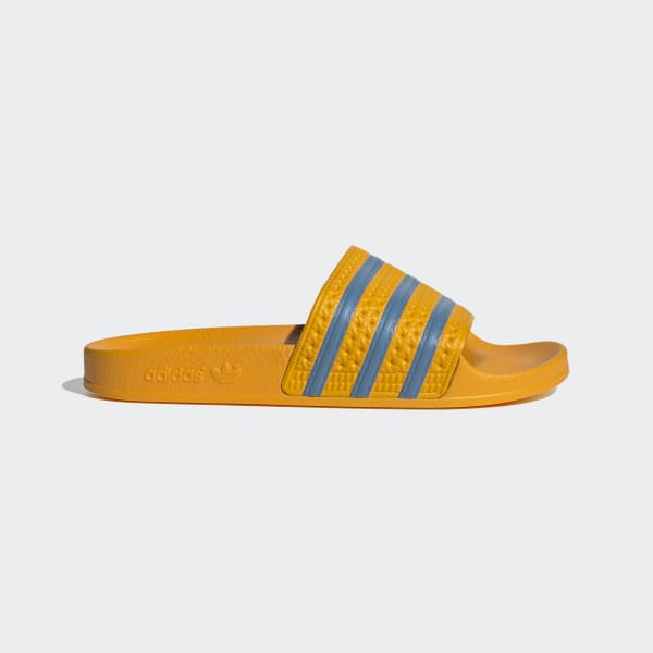 yellow adidas slides
